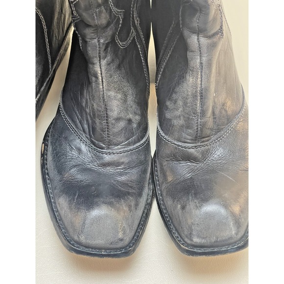 Mark Nason Women's Siren Size 7 Black  Leather Thigh High Boots Italy - Picture 14 of 15